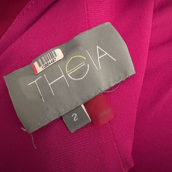 Theia Raspberry ruffle gown size 2/4 - Picture 6 of 6